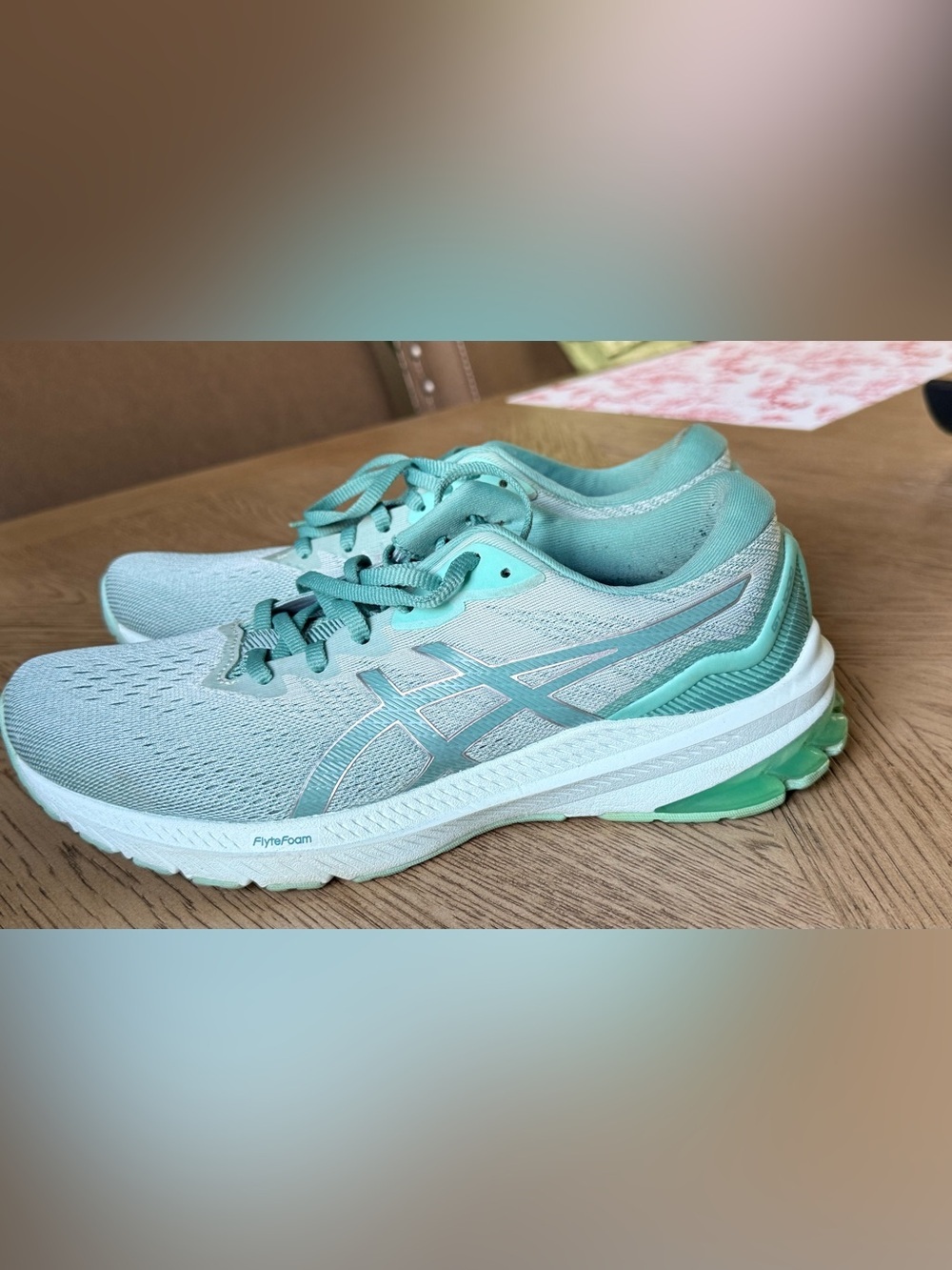 ASICS Women's Aqua/Teal Running Shoes - Lightweight Support 9.5